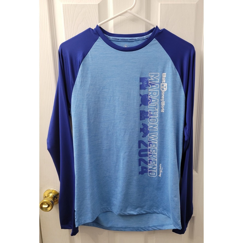 runDisney 2024 Walt Disney World Marathon Weekend Long Sleeve Adult Small Blue - Picture 2 of 5